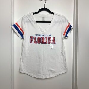 University Of Florida National Collegian 100% Cotton White Shirt Top Blouse New